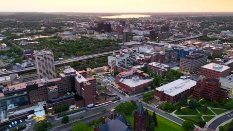 Fusing with the Architecture - Syracuse, NY Stock Footage 336473263