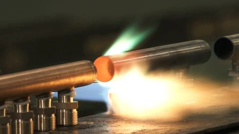 Fusing Copper Parts For Custom Products Stock Footage 89593323