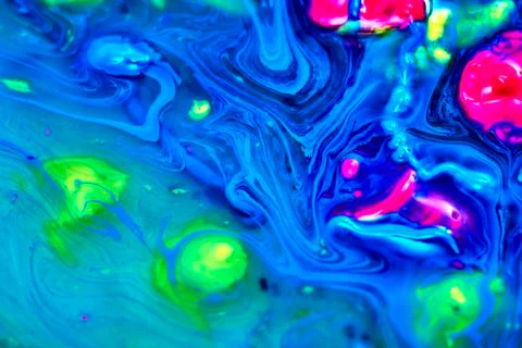 Fusion of colours in fluid Stock Photos
