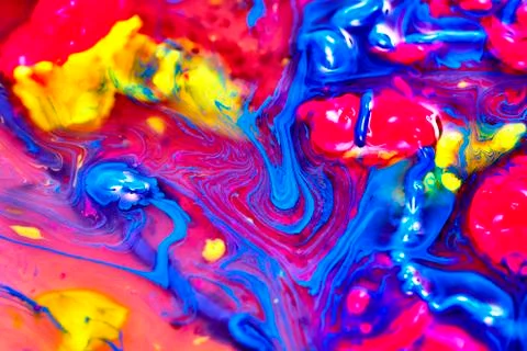 Fusion of colours in fluid Stock Photos