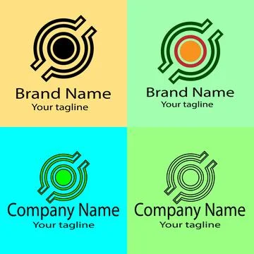 Fusion Core or Nexus Ring Abstract Logo for Business Company. Stock Illustration