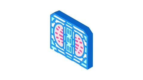 Fusion experiment nuclear energy isometric icon animation Stock Footage 327286777