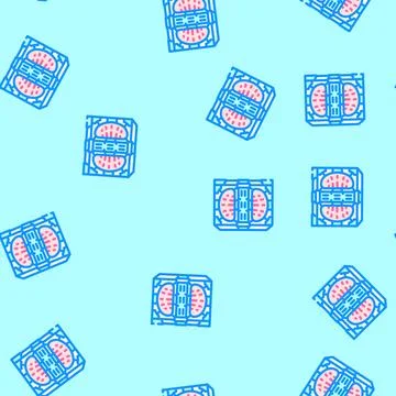 Fusion experiment nuclear energy vector seamless pattern Illustrazione stock