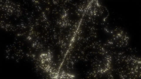 Fusion Golden Particles Stock Footage 219000463