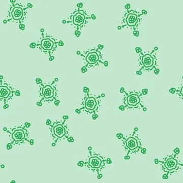 Fusion nuclear energy line vector seamless pattern Illustrazione stock