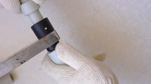Fusion of pipe and fitting Stock Footage 60232553