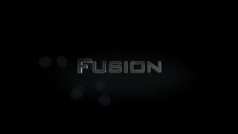 Fusion title metal text on black alpha channel background Stock Footage 295846460