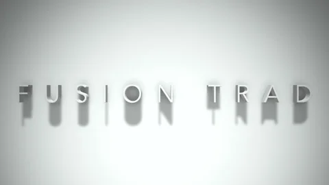 Fusion trad 3D title animation with shadows on a white background Video stock 297272592
