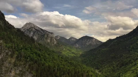 Füssen, Germany – August 25, 2025 – Aerial Drone of Neuschwanstein Castle Stock Footage 315552647