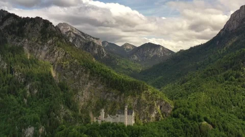 Füssen, Germany – August 25, 2025 – Aerial Drone Over Tegelberg Stock Footage 315553318