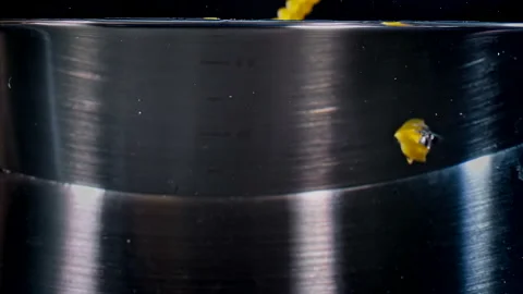 Fussile Pasta Falling Down in to the pot Super Slow Motion 1000fps Stock Footage 130930490