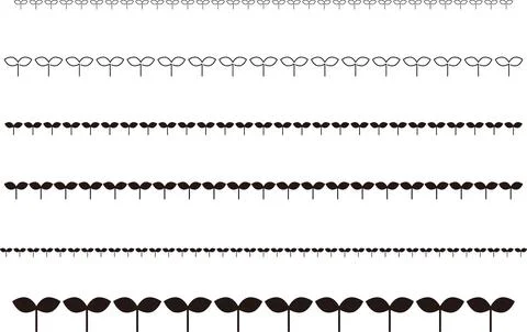Futaba line set. spring line. Stock Illustration