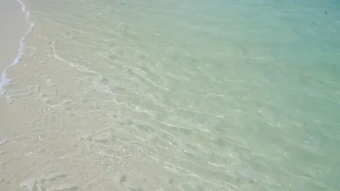 Futage Small waves of turquoise ocean near by beach. Stock Footage 82869022