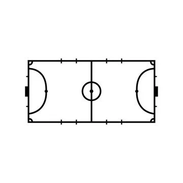Futsal field icon vector 스톡 일러스트