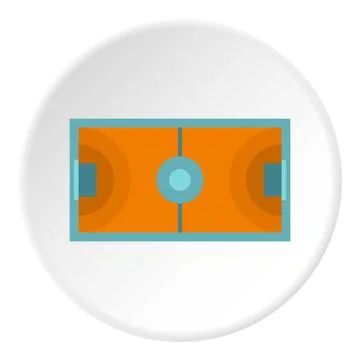 Futsal or indoor soccer field icon circle 스톡 일러스트