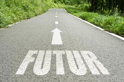 Futur on the road Stock Illustration