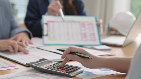 Future of Accounting technology, automation AI data computing analytics by BI Video stock 309383070