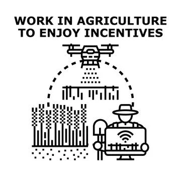 Future agriculture farming using drone technology for incentives Иллюстрация
