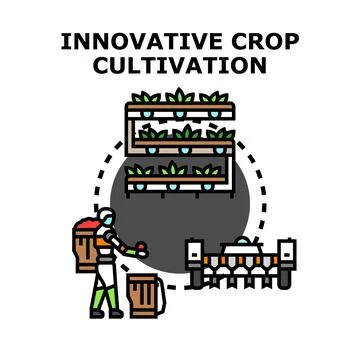 Future agriculture innovation using automated crop cultivation system Иллюстрация