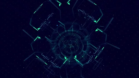 Future and computer intro. Technologic background Vidéo 333325878