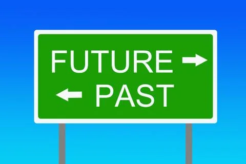 Future and past Illustrazione stock