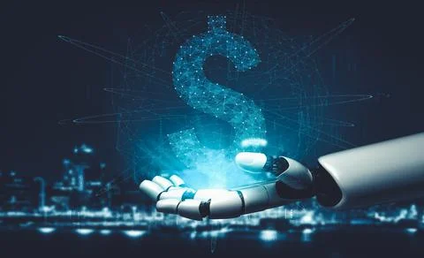 Future artificial intelligence and machine learning for AI droid robot or cyborg イラスト素材