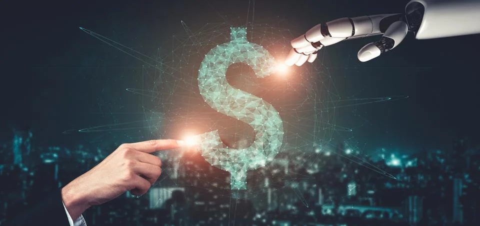 Future artificial intelligence and machine learning for AI droid robot or cyborg イラスト素材