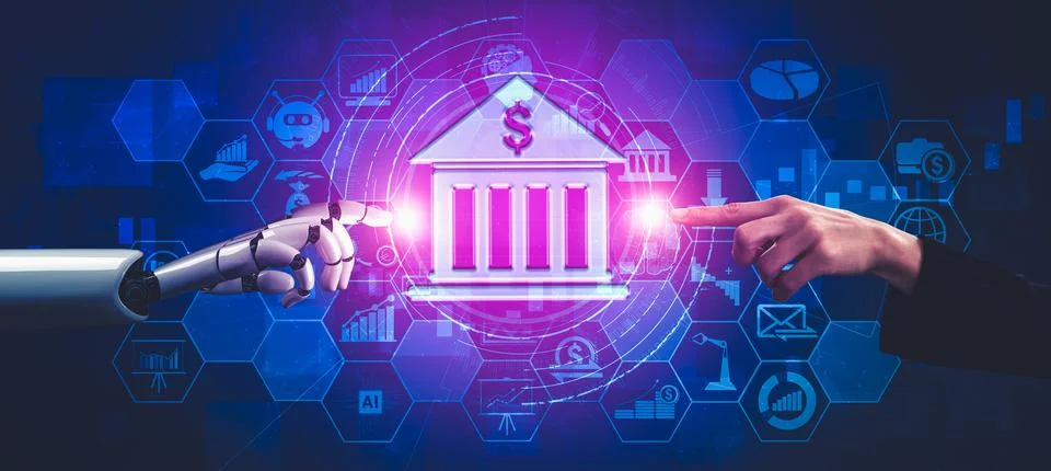 Future artificial intelligence and machine learning for AI droid robot or cyborg Stock Illustration