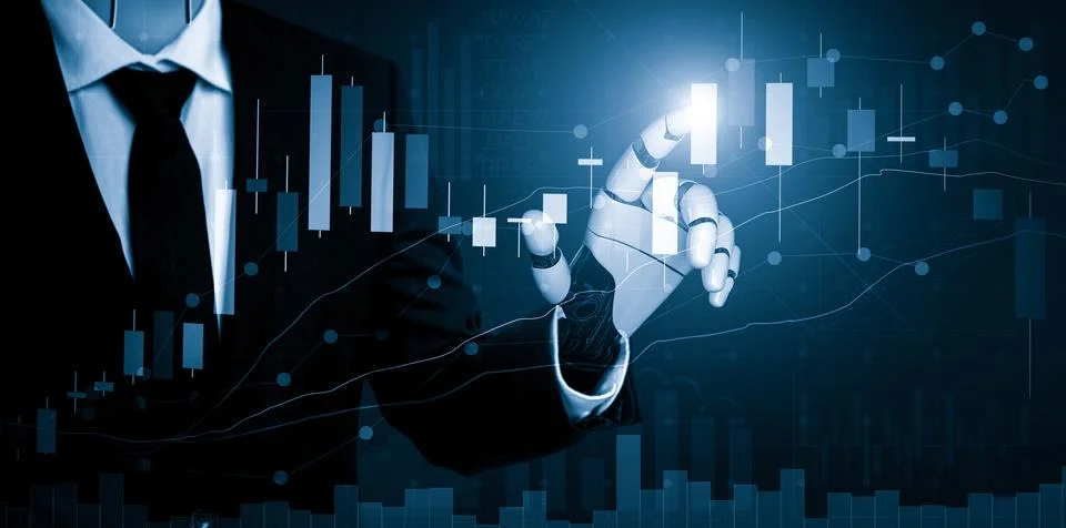 Future artificial intelligence and machine learning for AI droid robot or cyborg イラスト素材