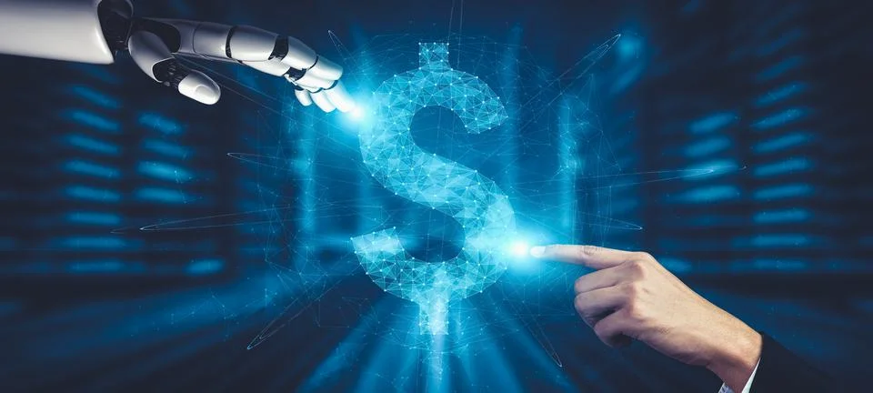 Future artificial intelligence and machine learning for AI droid robot or cyborg イラスト素材