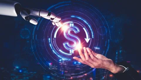 Future artificial intelligence and machine learning for AI droid robot or cyborg Stock Illustration