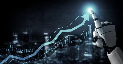 Future artificial intelligence robot and cyborg. 3D illustration. Stock Illustration