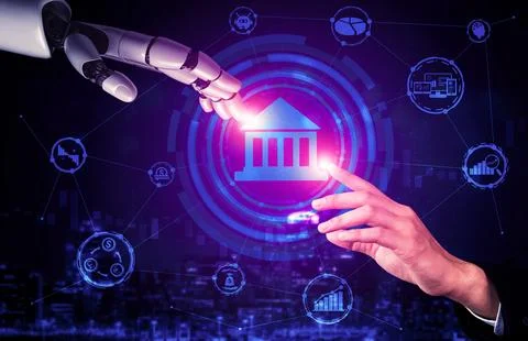 Future artificial intelligence robot and cyborg. 3D illustration. Stock Illustration