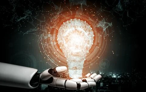 Future artificial intelligence robot and cyborg. 3D illustration. 스톡 일러스트