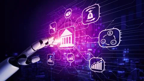 Future artificial intelligence robot and cyborg. 3D illustration. Stock Illustration