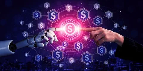 Future artificial intelligence robot and cyborg. 3D illustration. Stock Illustration