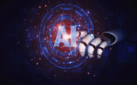 Future artificial intelligence robot and cyborg. 3D illustration. 스톡 일러스트