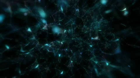 Future background technology concept. Landscape with connections dots and lines Stock Footage 114000308