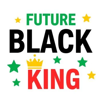 Future Black King Empowerment Typography Vector Stock-Illustration