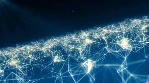 Future blue network background Stock Footage 98995073