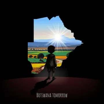 Future of Botswana Stock Illustration