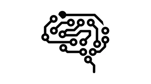 Future brain icon animation Stock Footage 151263516