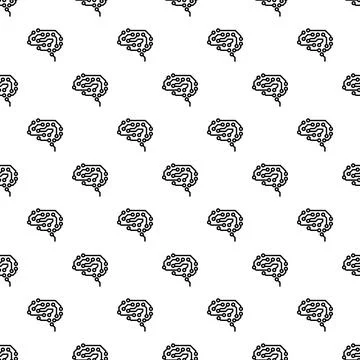 Future brain pattern seamless Stock Illustration