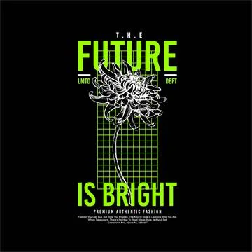 The future is bright simple vintage Stock Illustration