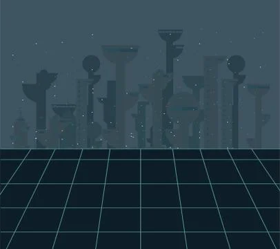Future building architecture Stock Illustration