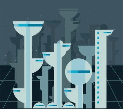 Future building architecture Ilustración de archivo