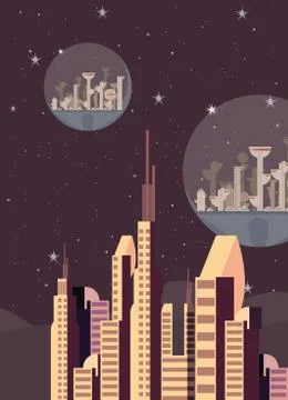 Future building architecture Ilustración de archivo