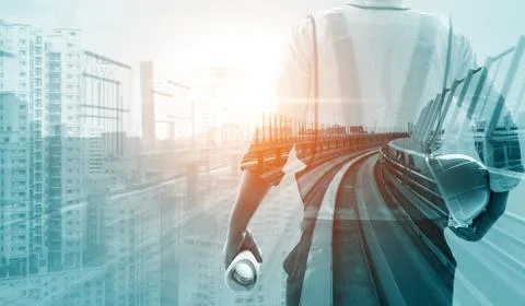 Future building construction engineering project. Foto stock