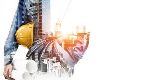 Future building construction engineering project. Foto stock
