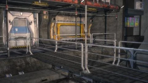 Future building entry Ilustración de archivo